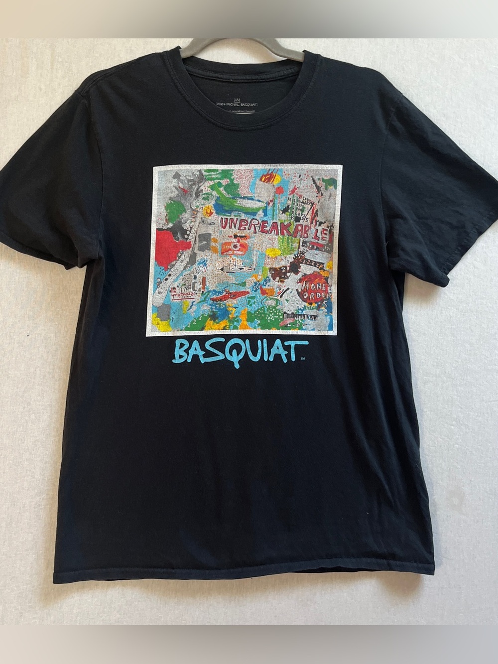 Jean Michel Basquiat Estate 100% Cotton Graphic T Shirt Black Size S
